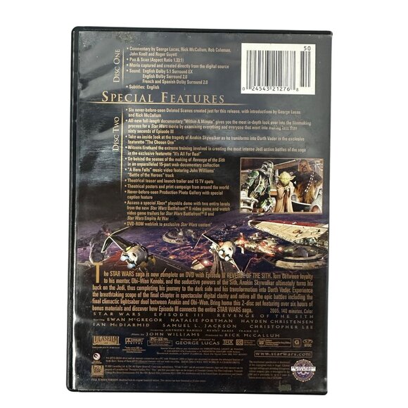 Star Wars Episode III Revenge Of The Sith Full Screen DVD 2005 Hayden Christense - Picture 2 of 8